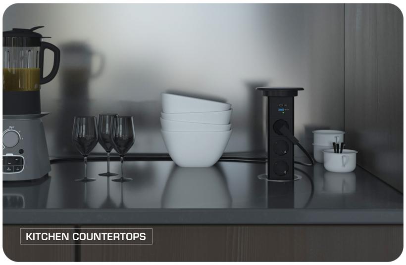 Ổ cắm điện âm bàn cao cấp Sinoamigo SMT-4