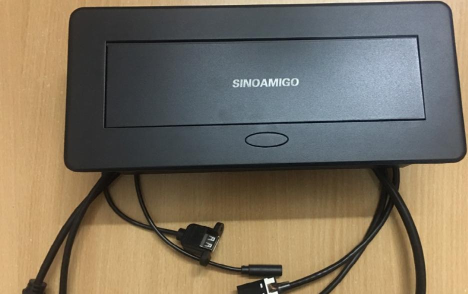 Ổ cắm điện âm bàn sinoamigo STS-201XB màu đen