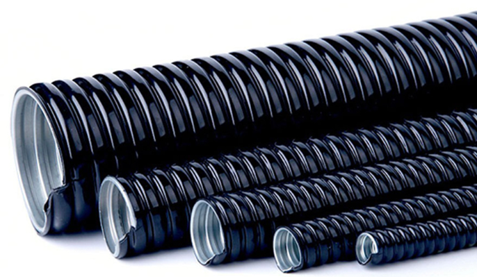 Ống ruột gà sắt bọc nhựa PVC