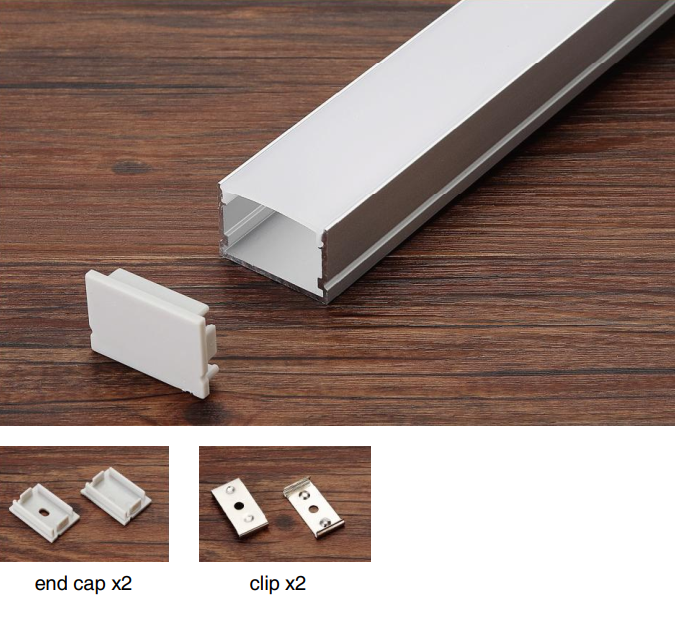 Thanh nhôm định hình led lắp nổi 3020