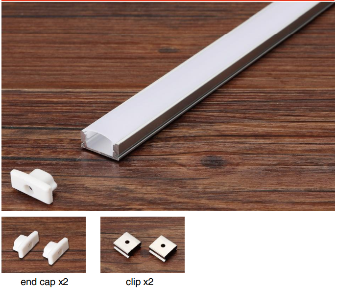 Thanh nhôm định hình led lắp nổi 509M