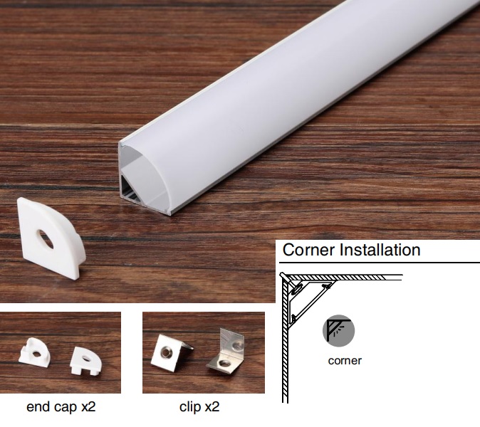 Thanh nhôm định hình led V Góc 601G