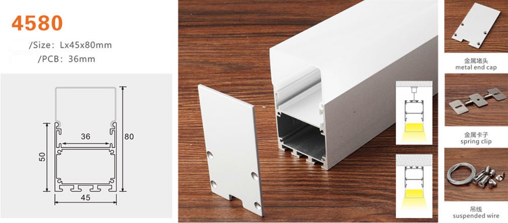 Thanh nhôm định hình led YG-4580