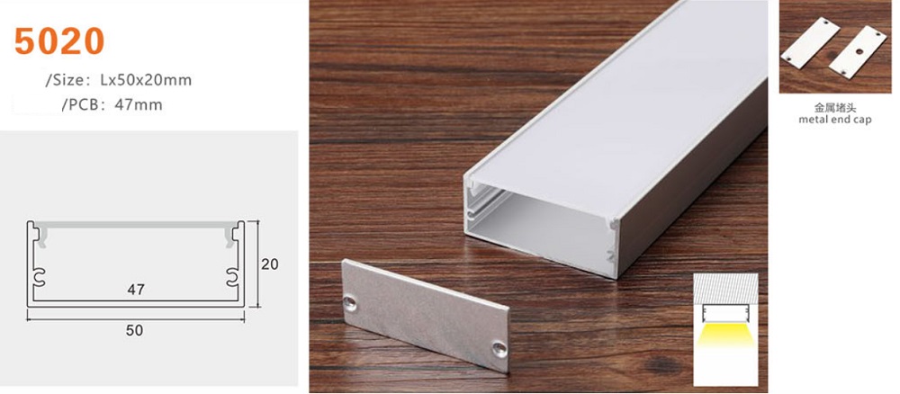 Thanh nhôm định hình led YG-5020