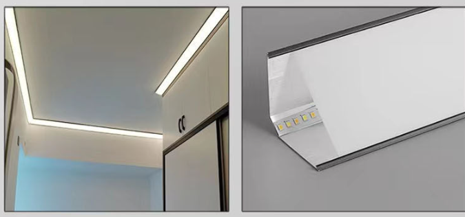 Thanh nhôm led phào tường, viền tường 8431