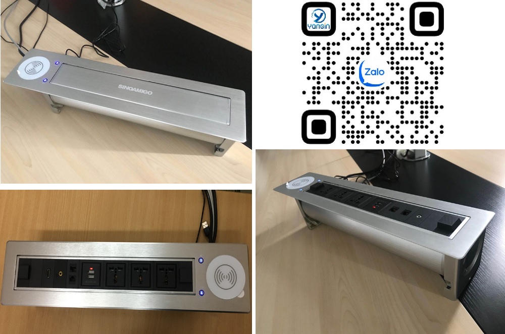 Ổ cắm điện âm bàn sinoamigo SMT-3