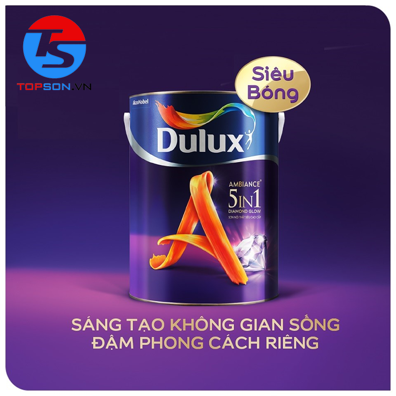 Dulux Ambiance 5in1 Diamond Glow - Siêu Bóng - 66AB