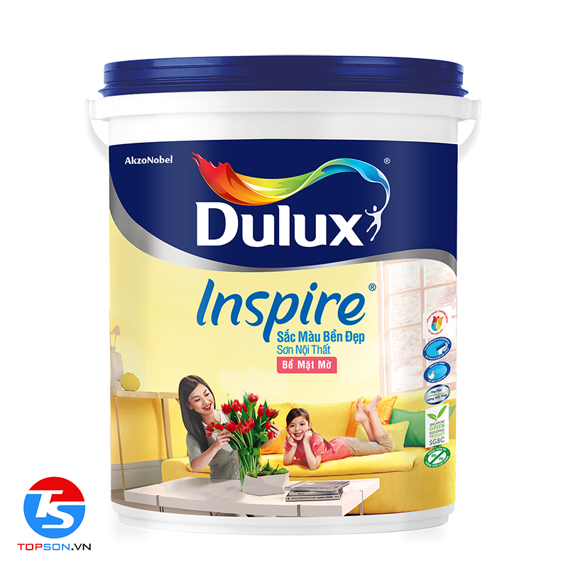 Dulux Inspire Nội Thất Sắc Màu Bền Đẹp Bề Mặt Mờ - 39A