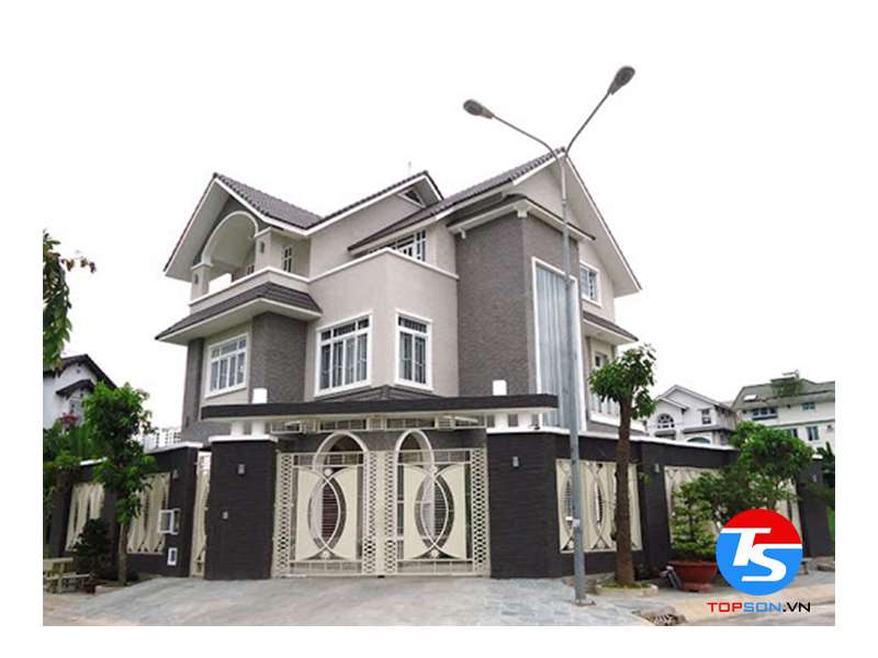 phối màu sơn và cách phối màu sơn ngoại thất