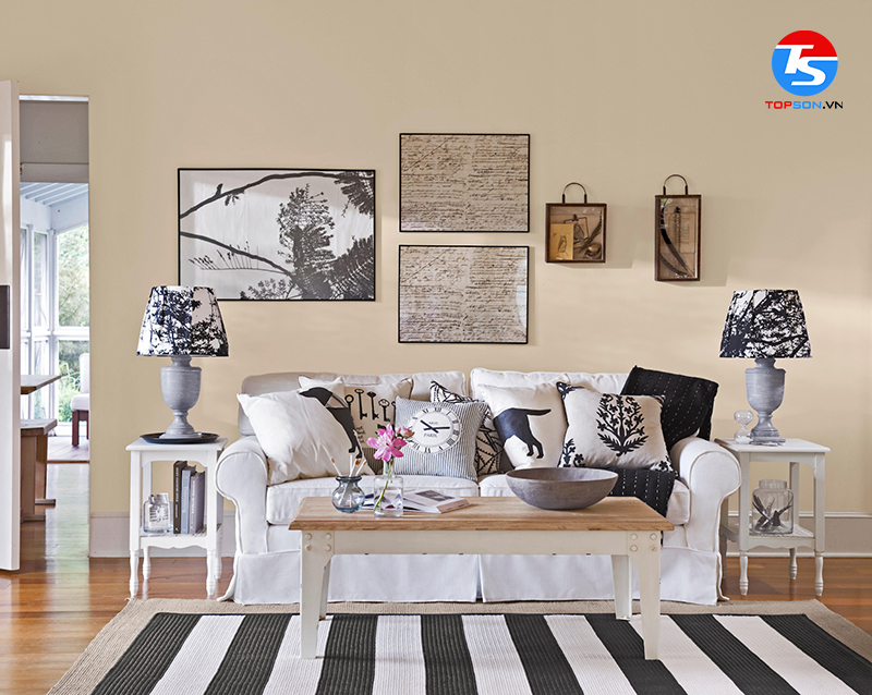 Màu sơn phòng khách cho người tuổi quý hợi