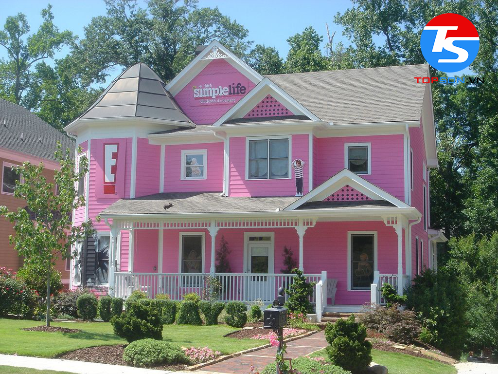 Sơn màu hồng mang lại sự nhẹ nhàng tươi mới, độc lạ