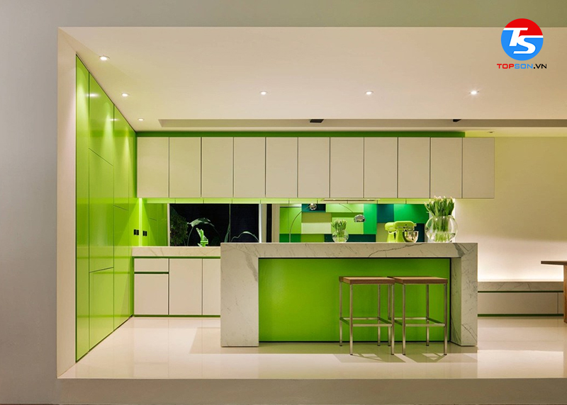 Gian bếp trở nên đầy sức sống