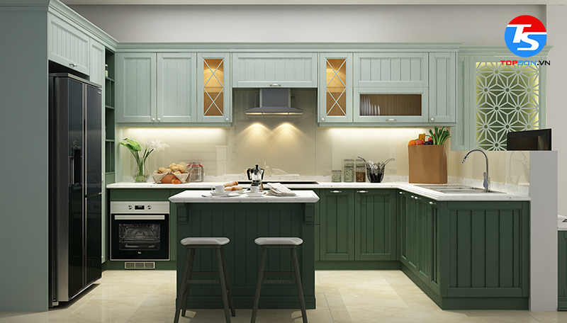 Xanh cốm nhạt mang đến sự gần gũi với thiên nhiên