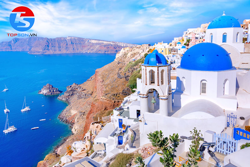 sơn nhà phong cách Santorini