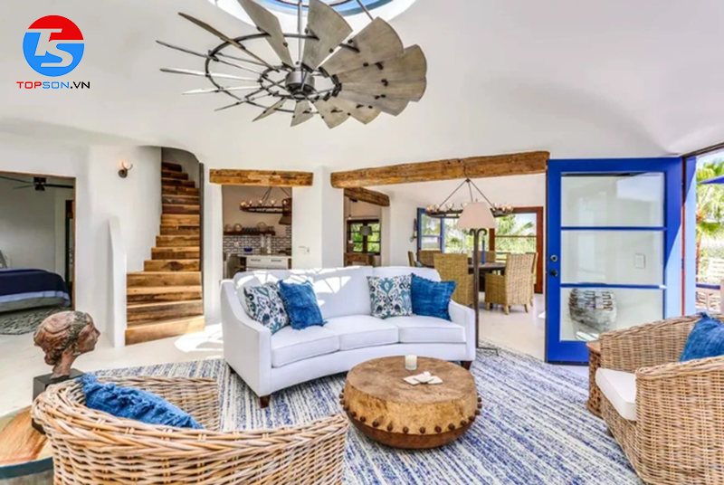 sơn nhà phong cách Santorini