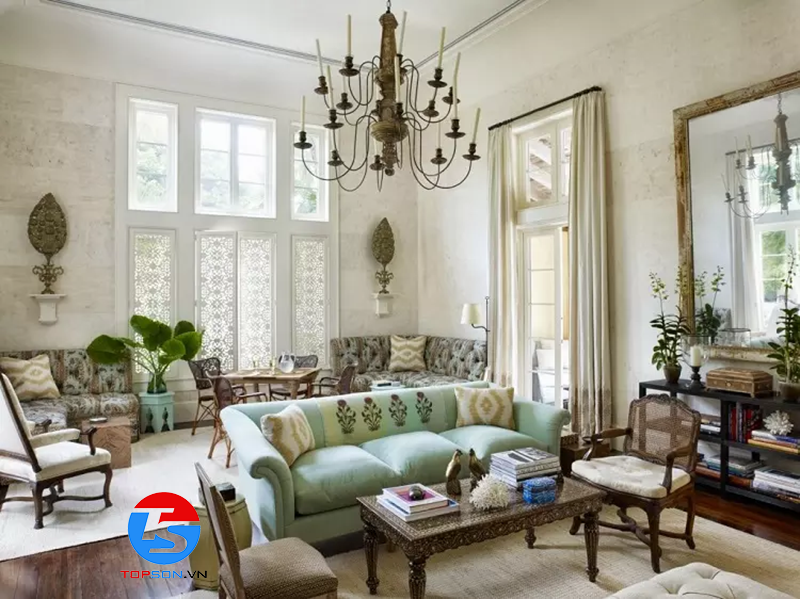 sơn tường phong cách Vintage