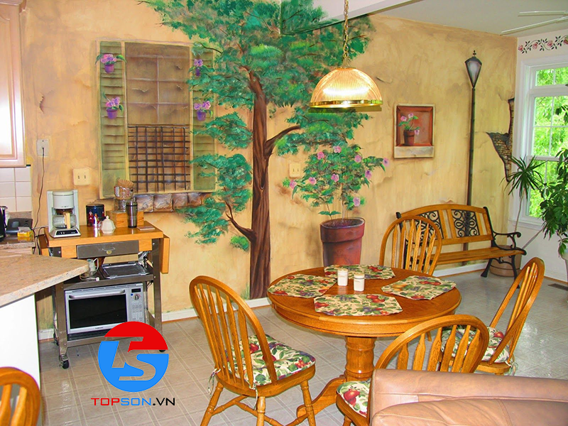 sơn tường phong cách Vintage