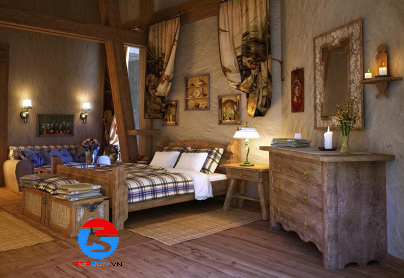 sơn tường phong cách Vintage