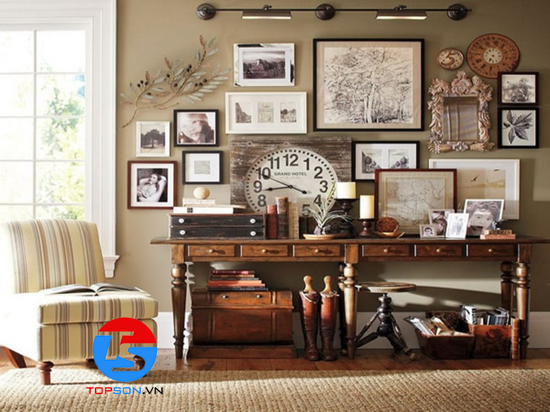 sơn tường phong cách Vintage