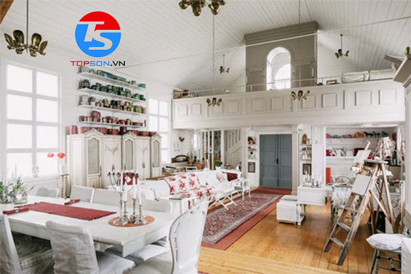 sơn tường phong cách Vintage