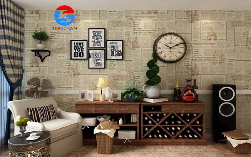 sơn tường phong cách Vintage