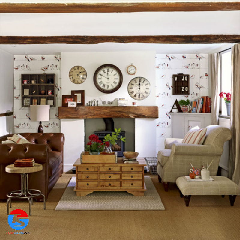 sơn tường phong cách Vintage