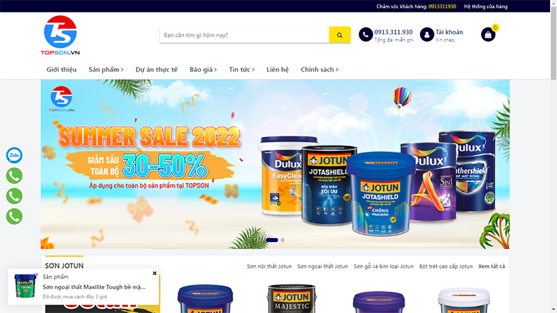 TOPSON - đơn vị cung cấp sơn chất lượng tại Hà Nội