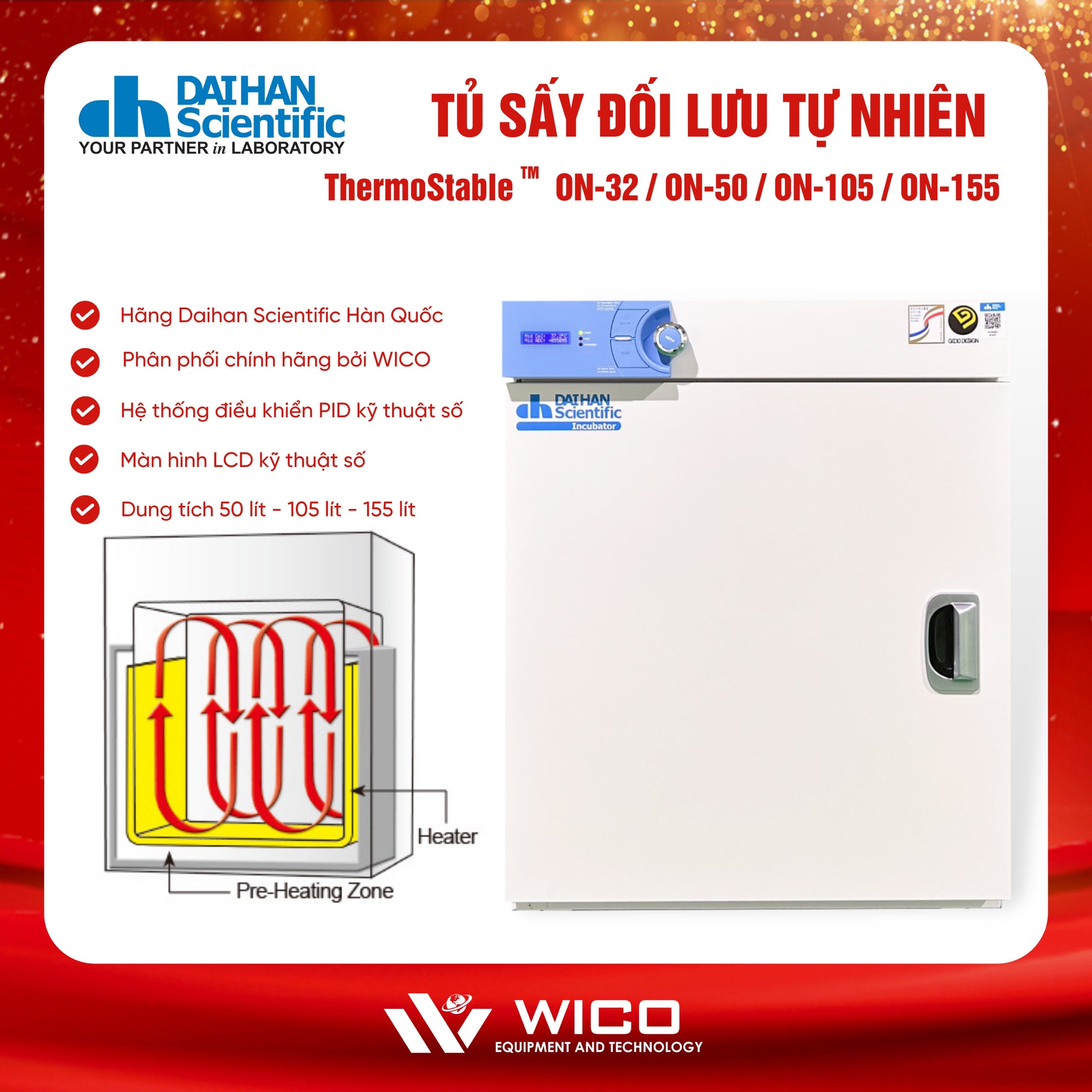 Tủ sấy đối lưu tự nhiên ThermoStable ON-32 | ON-50 | ON-105 | ON-155