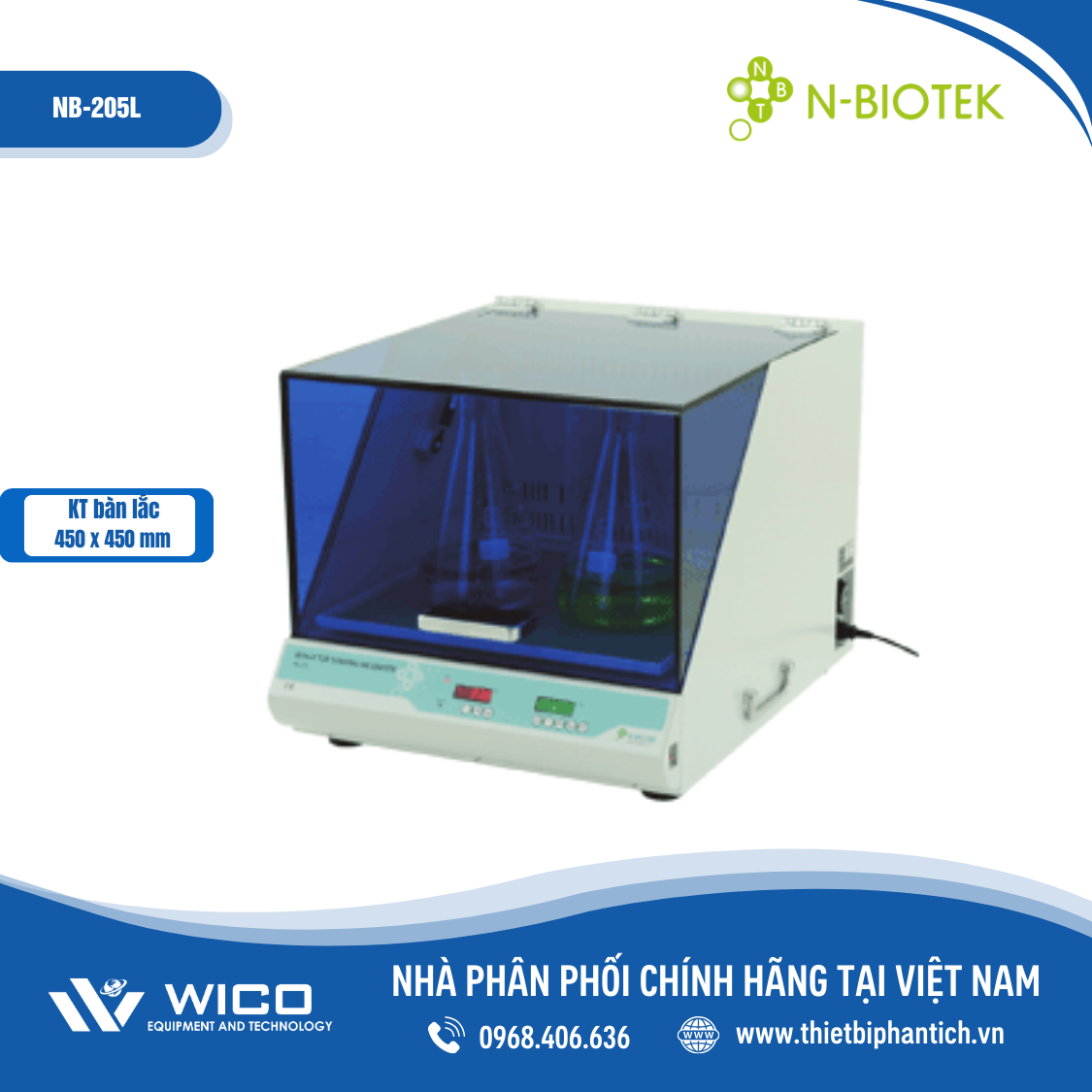 Máy lắc ổn nhiệt N-biotek NB-205L