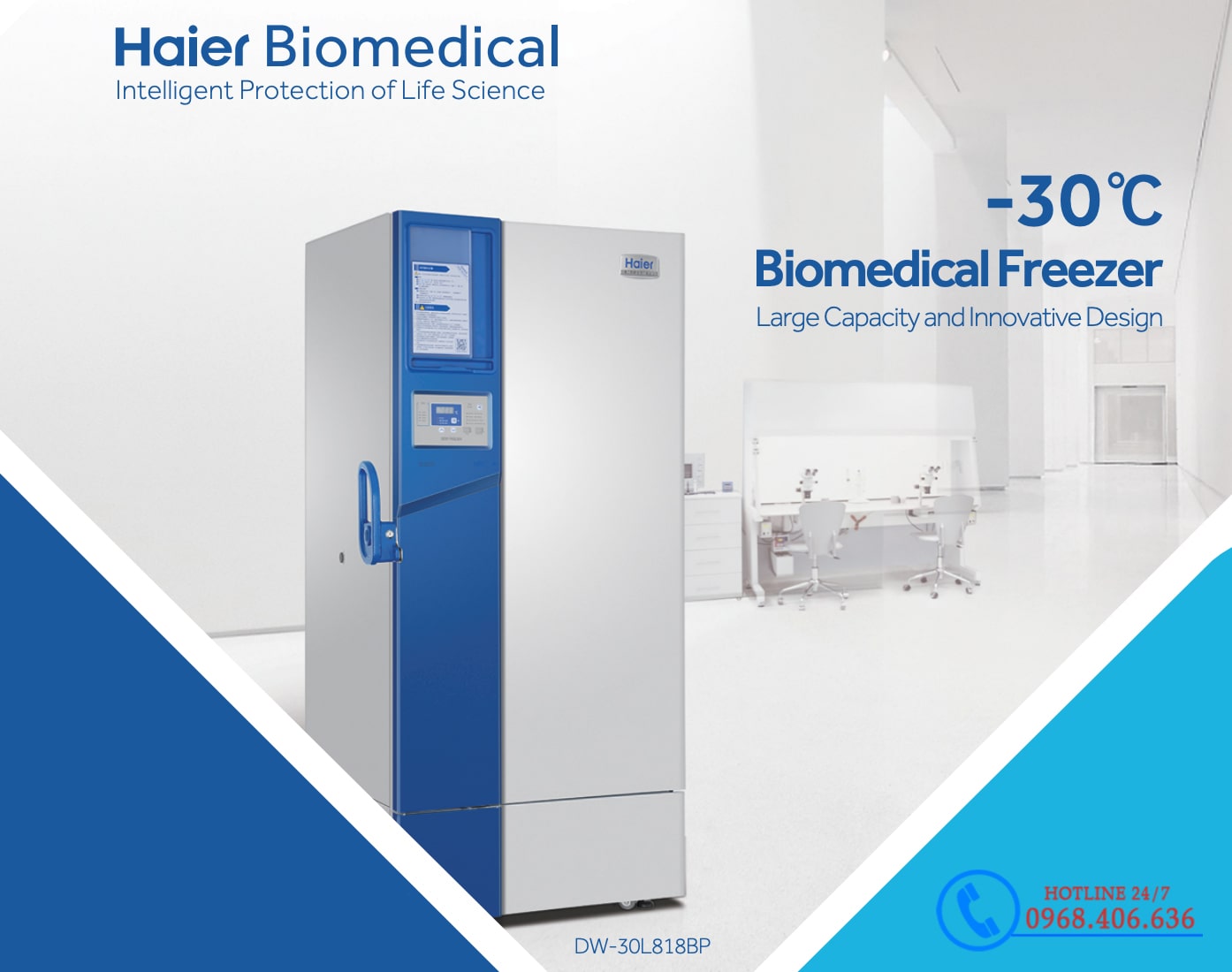 Tủ lạnh âm 30 độ C 818 lít Haier Biomedical DW-30L818
