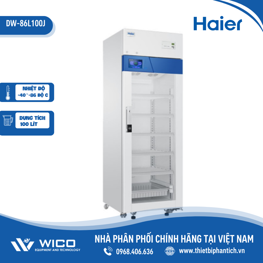 Tủ bảo quản âm sâu -86 độ C 100 lít Haier DW-86L100J