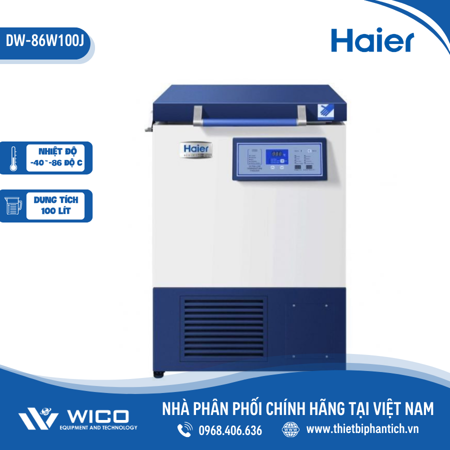 Tủ bảo quản âm sâu -86 độ C 100 lít Haier DW-86W100J