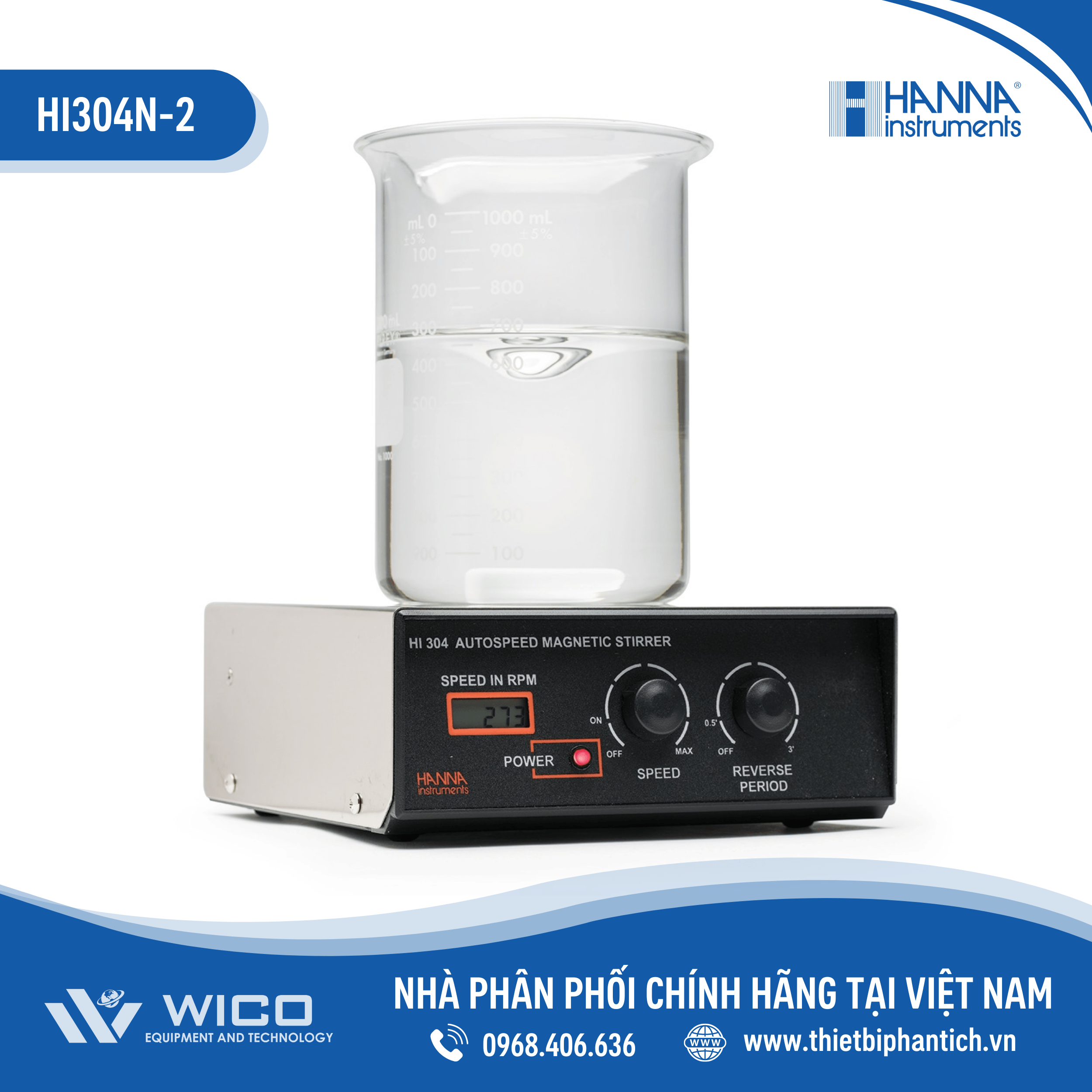 Máy Khuấy Từ Tự Đảo Ngược Có Màn Hình (2.5L) HI304N Hanna