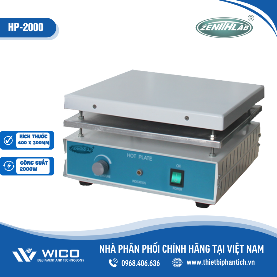 Bếp Gia Nhiệt Mặt Ceramic Zenith Lab Trung Quốc HP-2000