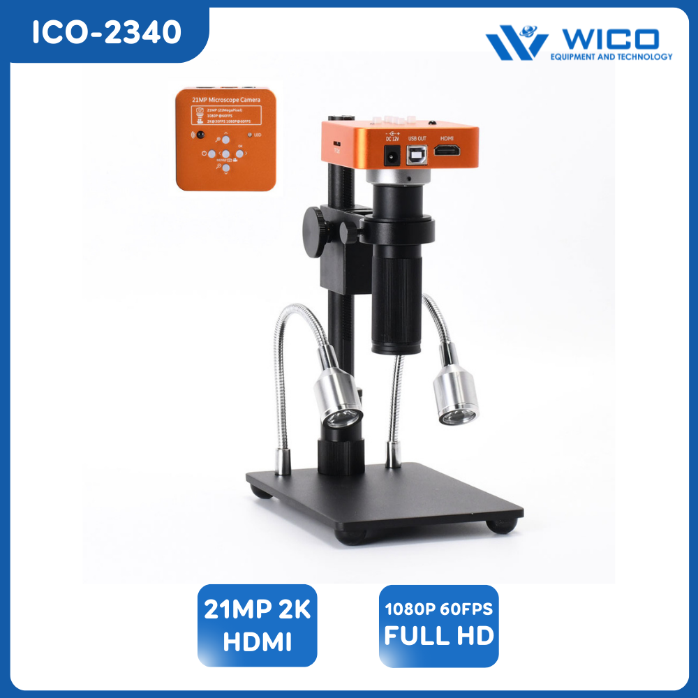Kính Hiển Vi Công Nghiệp Điện Tử TQ ICO-2340 | Camera 21MP 2K 1080P