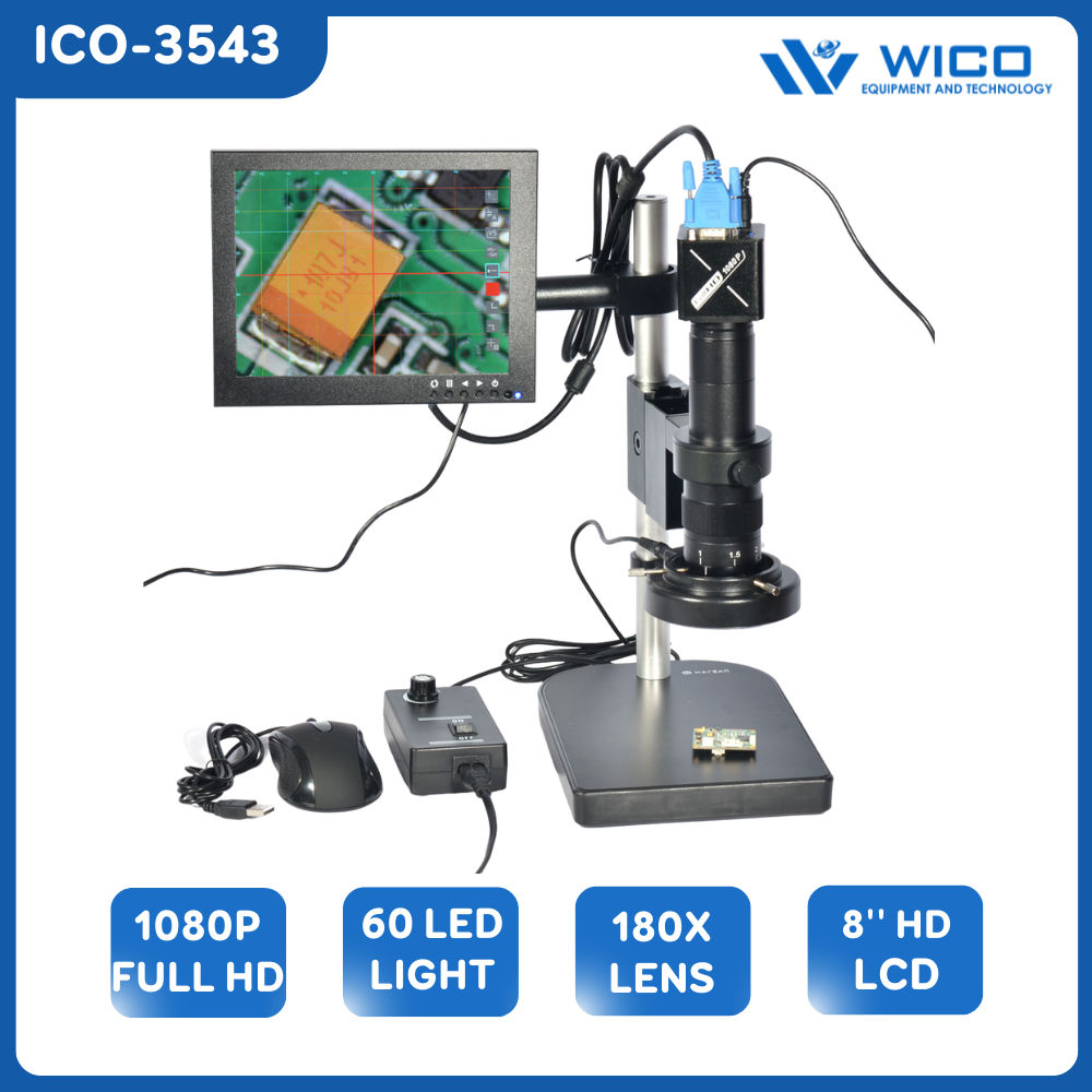 Kính hiển Vi Kỹ Thuật Số WICO ICO-3543 |  1080P Full HD - Cổng VGA