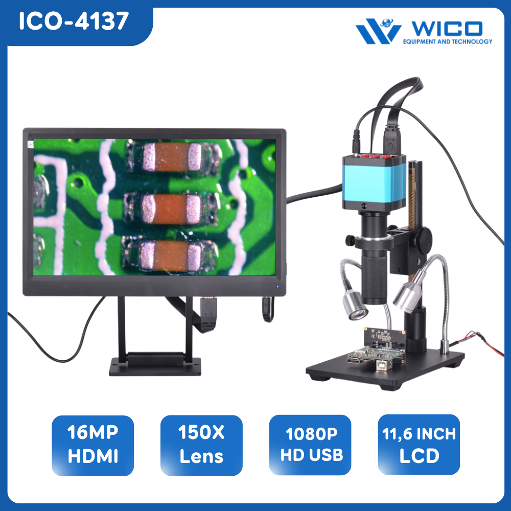 Trọn Bộ Kính Hiển Vi ICO-4137 | 16MP - HDMI 1080P HD - C-mount 150X 