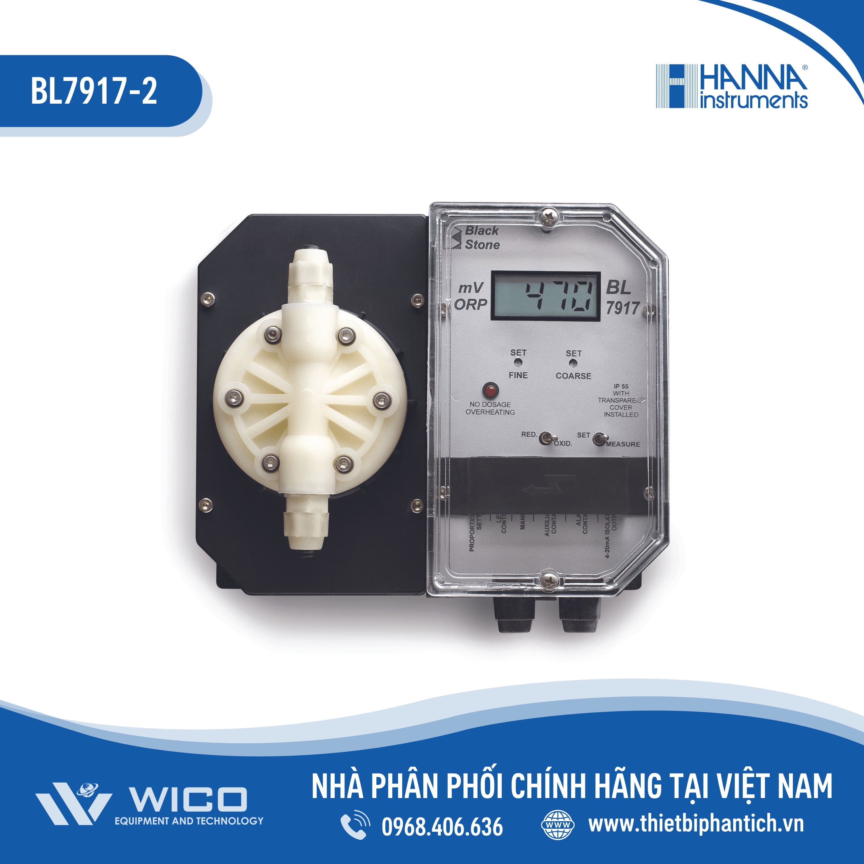 Màn Hình Kiểm Soát ORP BL7917-2 Kết Hợp Bơm Trong Hồ Bơi BL7917-2