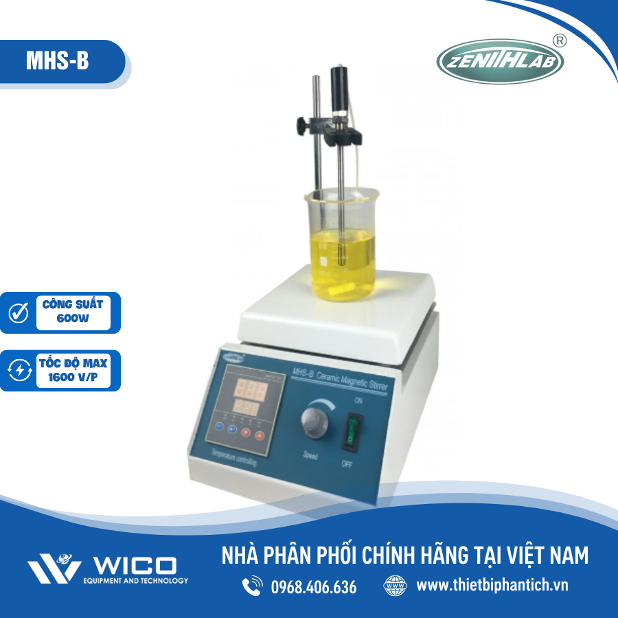 Máy Khuấy Từ Gia Nhiệt Mặt Ceramic Zenith Lab MHS-B