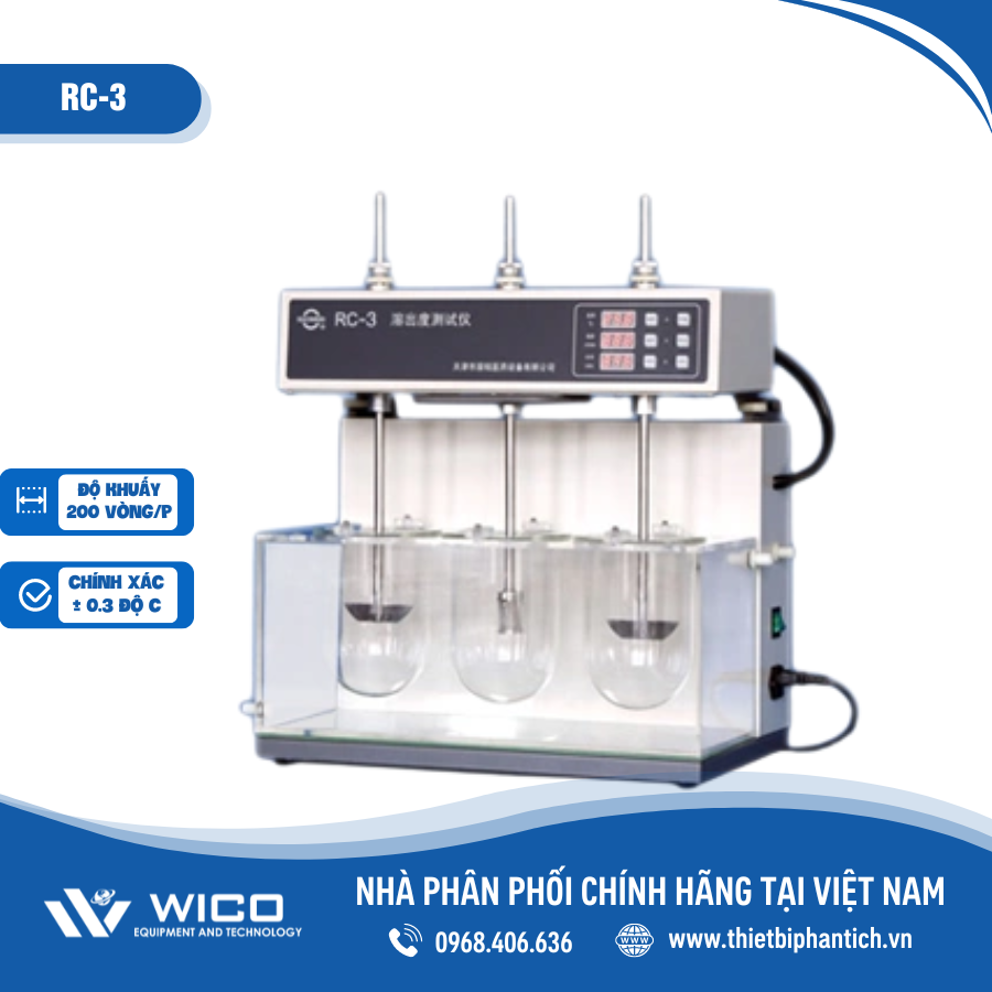 Máy đo độ hòa tan 3 vị trí Trung Quốc RC-3