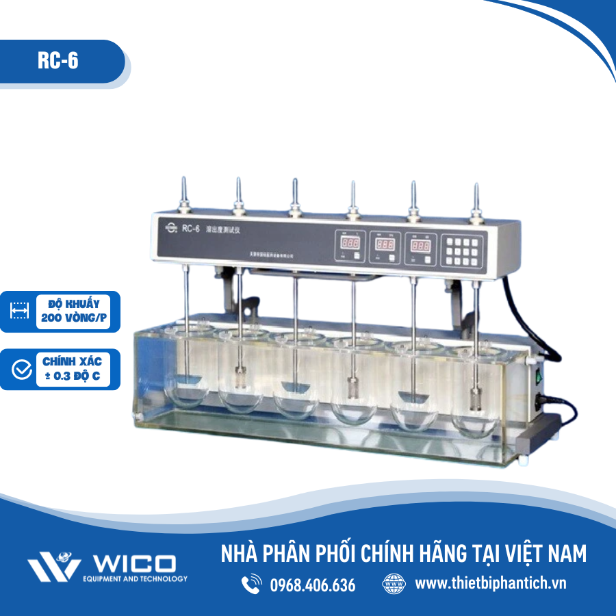 Máy đo độ hòa tan 6 vị trí Trung Quốc RC-6