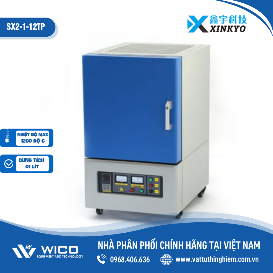 Lò Nung Trung Quốc 1200 Độ Muffle SX2-1-12TP | 1 Lít