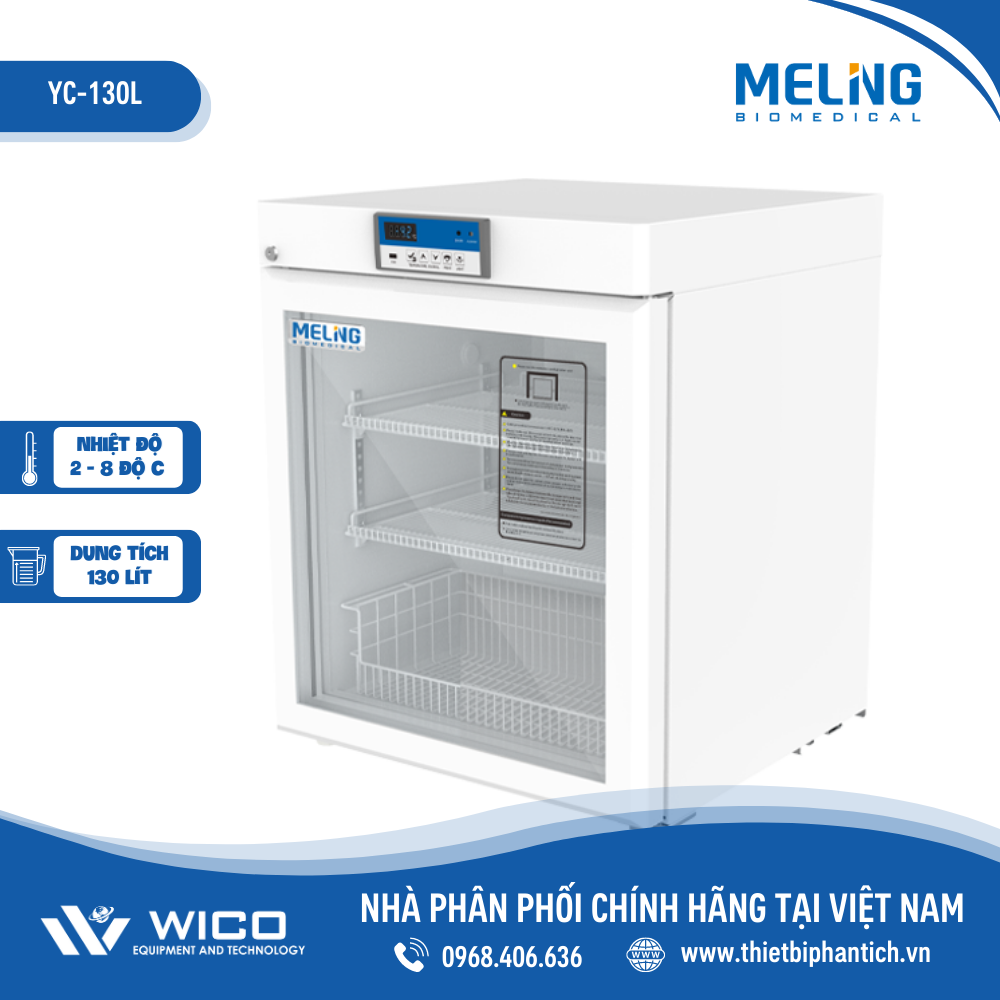 Tủ Bảo Quản Dược Phẩm 130 Lít Meiling YC-130L (Cửa Kính) 