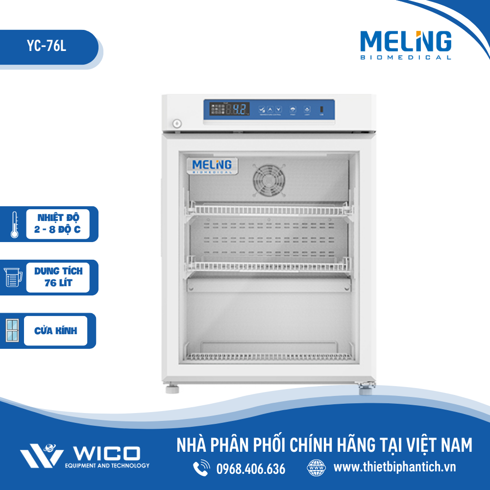 Tủ Bảo Quản Dược Phẩm 76 Lít Meiling YC-76L (Cửa Kính)