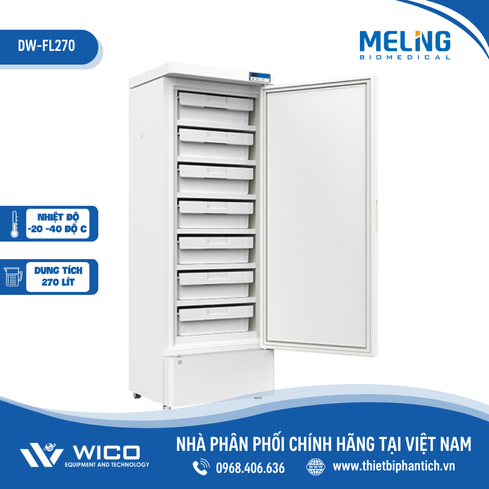 Tủ Lạnh Âm 40 độ C Meiling Trung Quốc DW-FL270