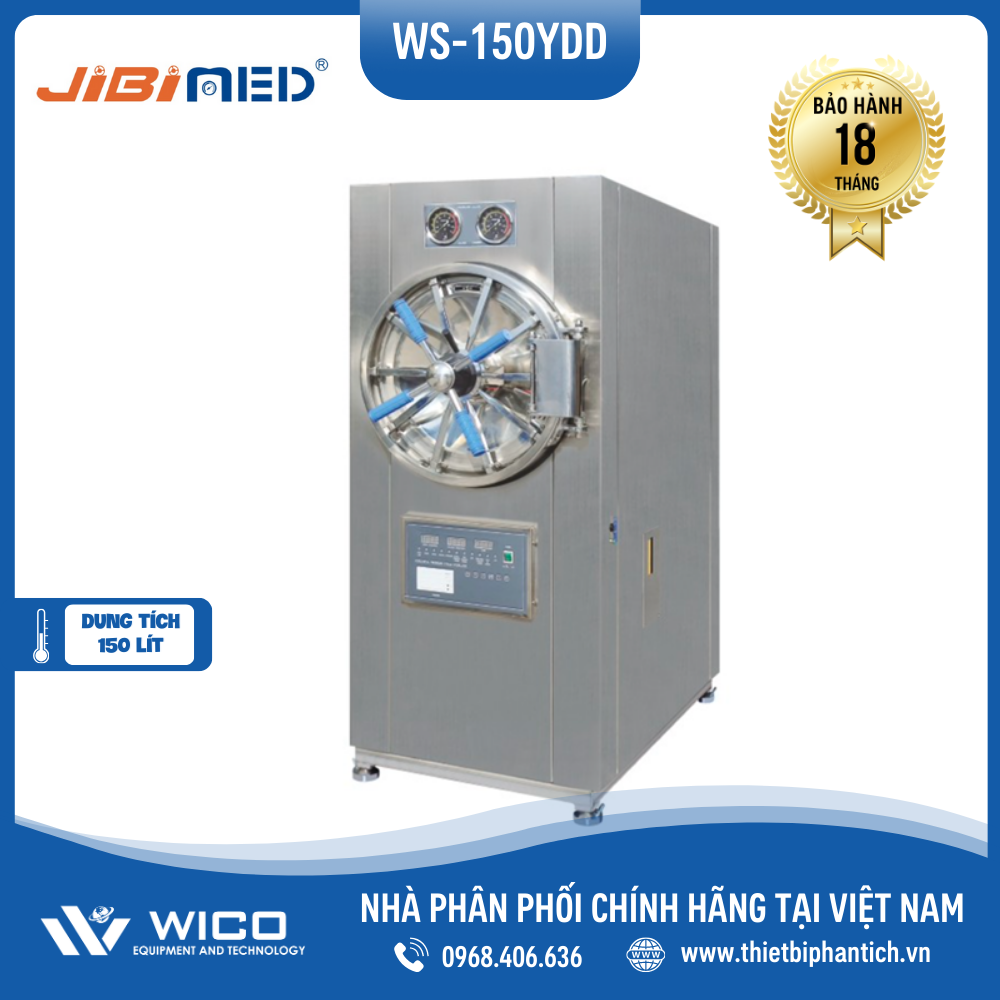 Nồi hấp tiệt trùng nằm ngang Jibimed WS-YDD - Có in dữ liệu