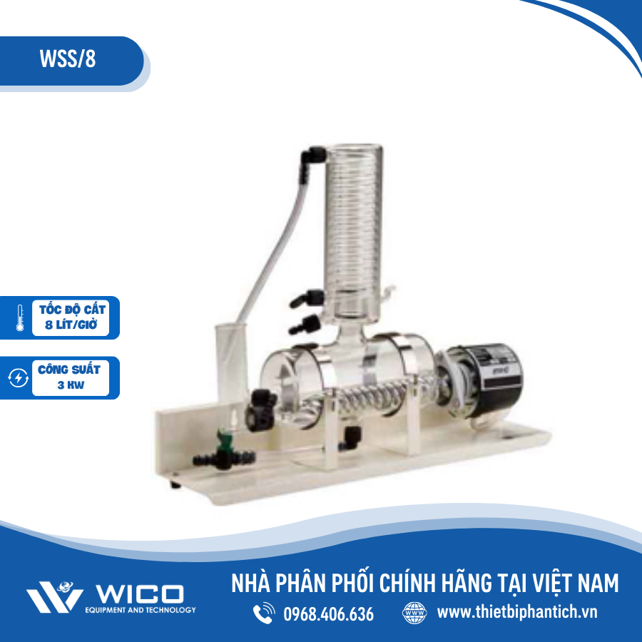 Máy cất nước 1 lần Hamilton sinh hàn đứng WSS