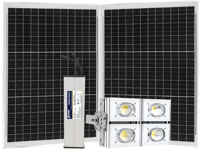 Đèn pha COB năng lượng mặt trời 80W CT.DP02.80