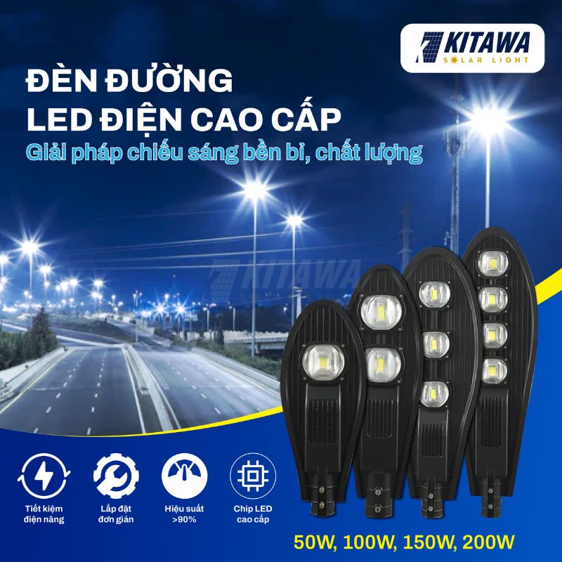 Đèn đường chiếc lá điện 150W AC.CL01.150