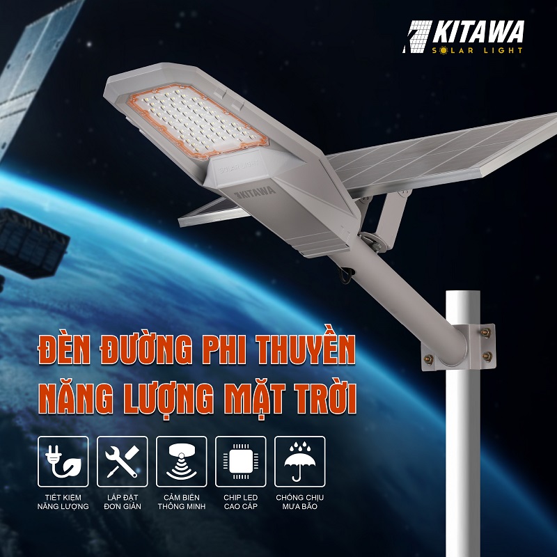 Đèn đường phi thuyền năng lượng mặt trời 300W PT3300